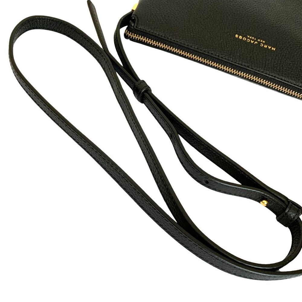Marc Jacobs Black Pebbled Leather Crossbody with Adjustable  Strap Small - Picture 10 of 13